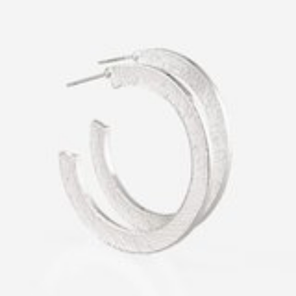 Haute Glam Silver Hoop Earrings